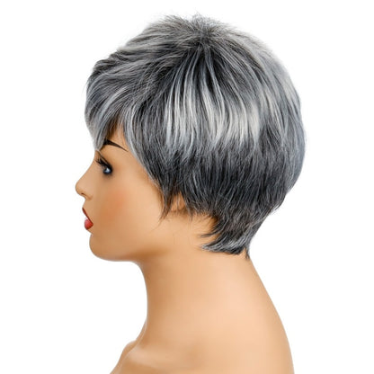 Ladies Fashion Realistic Wig Short Curly Hair Headgear