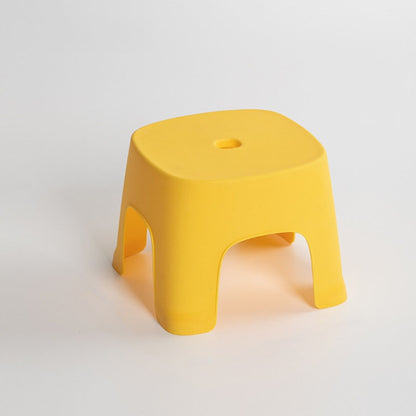 Household Bathroom Row Stools Plastic Stools Thickened Low Stools Square Stools Small Benches, Maple Yellow Children, Retro Red Children, Light Green Children, Black Children, Pink Adult, Maple Yellow Adult, Milk White Adult, Black Adult