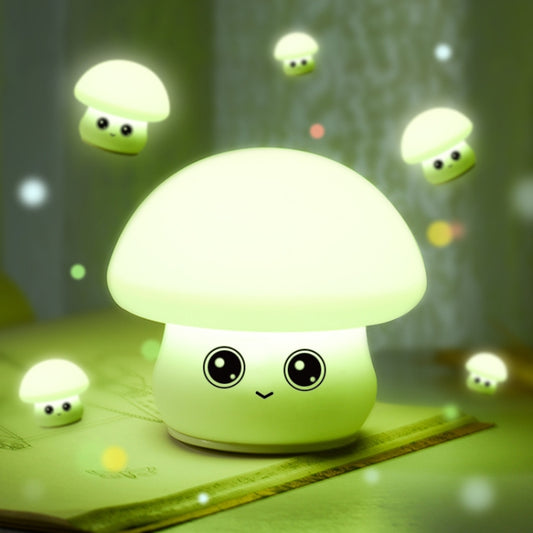Silicone Colorful Mushroom Night Light Bedside Sleeping Table Lamp, 0.8W