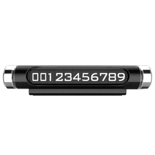 VODOOL Magnetic Adsorption Design Car Shape Rotatable Luminous Car Temporary Parking Card with Phone Number, Parking Card with Phone Number(Black), Parking Card with Phone Number(Silver)