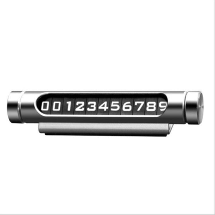 VODOOL Magnetic Adsorption Design Car Shape Rotatable Luminous Car Temporary Parking Card with Phone Number, Parking Card with Phone Number(Black), Parking Card with Phone Number(Silver)