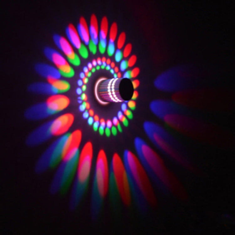 3W Modern Interior Creative Spiral Round Wall Lamp for Club, KTV, Corridor, Aisle, Background Wall Decoration Lamp