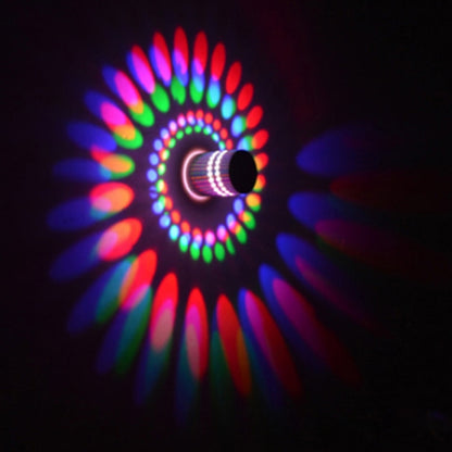 3W Modern Interior Creative Spiral Round Wall Lamp for Club, KTV, Corridor, Aisle, Background Wall Decoration Lamp