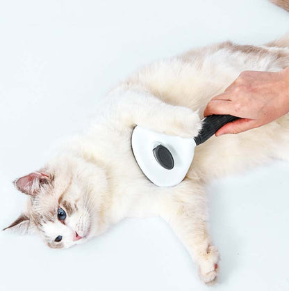 Stainless Steel Needle Automatic Cleaning Pet Hair Removal Dog Brush Pet Comb, Blue Thick Needle, Blue Fine Needle, Pink Thick Needle, Pink Fine Needle, Gray Thick Needle, Gray Fine Needle