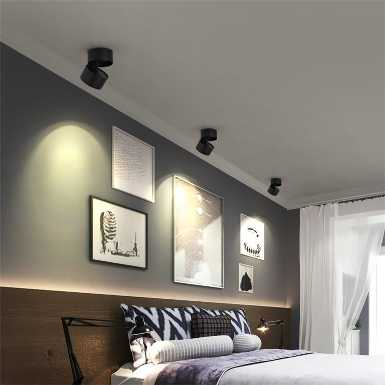 360 Degrees Rotatable Foldable COB LED Background Spot Light Surface Mounted Ceiling Lamp, 7W Warm White, 7W White, 5W Warm White, 10W Warm White, 10W White, 12W Warm White, 12W White