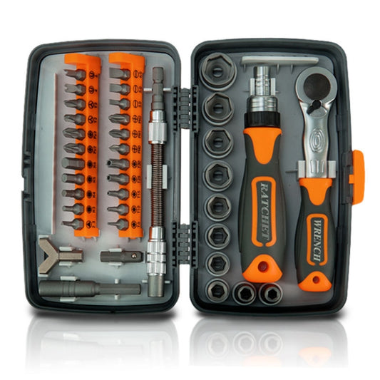 38 In 1 Labor-Saving Ratchet Multi-Purpose Screwdriver Set Household Hardware Tools Combination Screwdriver Toolbox, 38 In 1