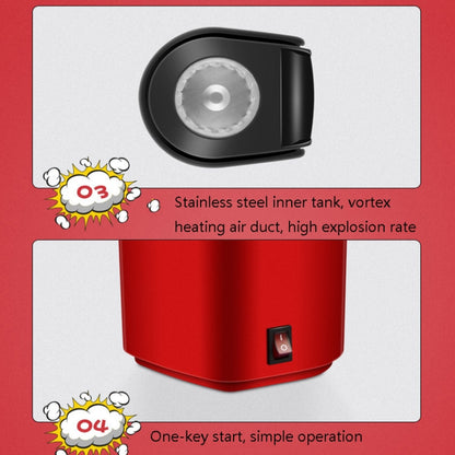 Household Electric Popcorn Machine Blow Mini Popcorn Bagging Machine, EU Plug 220V, US Plug 110V