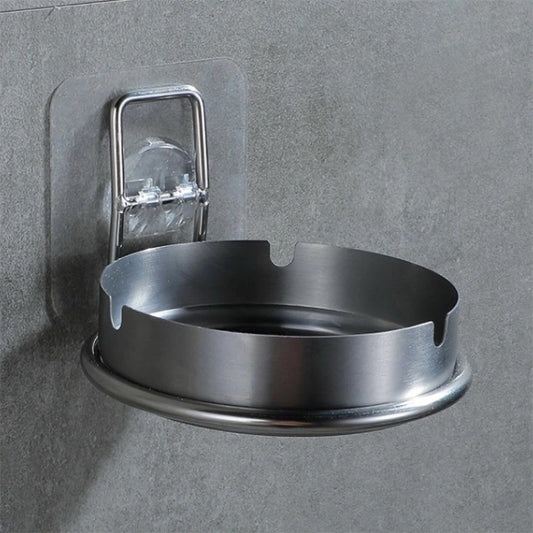 Hotel Toilet Bathroom Stainless Steel Ashtray Cigarette Storage Rack, Ashtray+Transparent Sticker, Ashtray+Brushed Ash