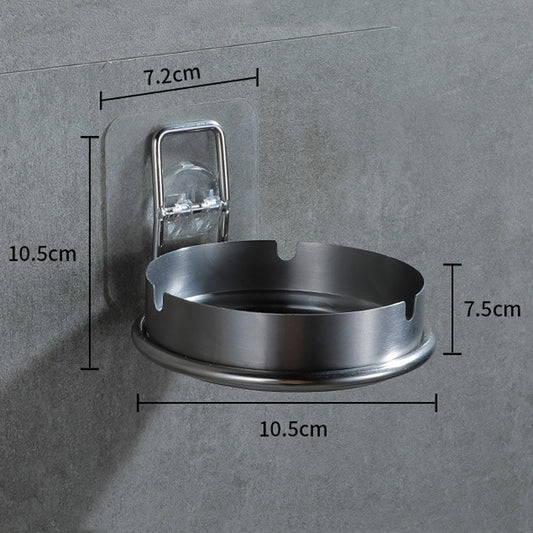 Hotel Toilet Bathroom Stainless Steel Ashtray Cigarette Storage Rack, Ashtray+Transparent Sticker, Ashtray+Brushed Ash