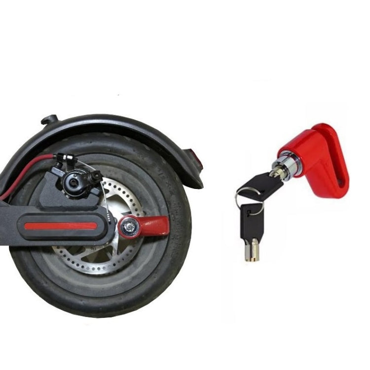 Electric Scooter Disc Brake Lock Multi-Function Reinforced Anti-Theft Lock Accessory for Xiaomi Mijia M365, Packing specification: Disc Brake Lock (Red )