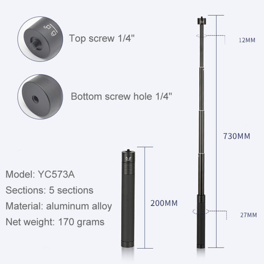 قضيب تمديد مثبت مخصص لكاميرا السيلفي G5 / SPG / WG2 Gimbal، YC573A، YC573B، YC493، YC667C، YC669 مع PTZ، ربط مزدوج الغرض