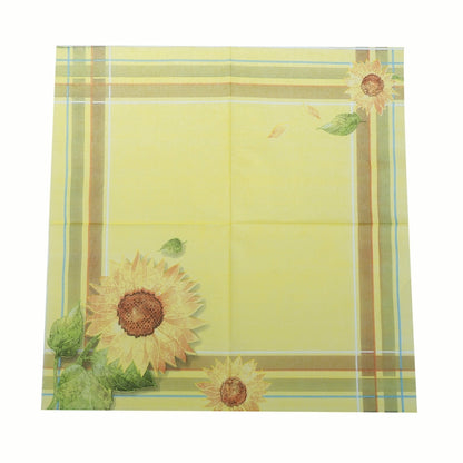Colorful Print Party Decoration Napkin Facial Tissue, Yellow Sunflower