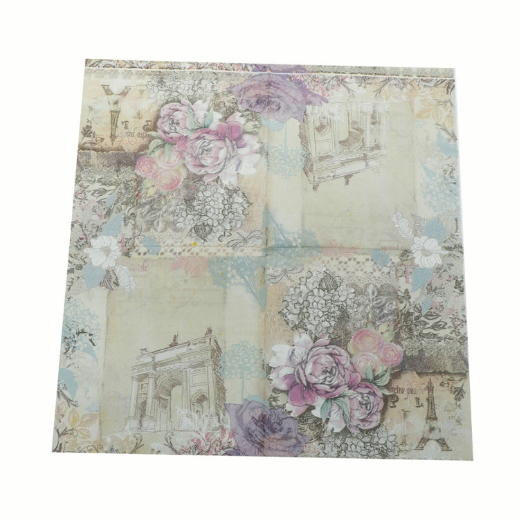 Colorful Print Party Decoration Napkin Facial Tissue, French Style