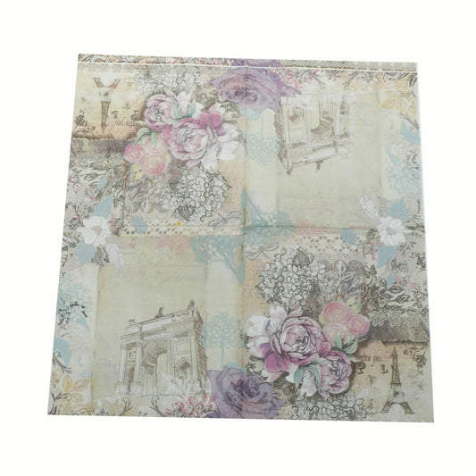 Colorful Print Party Decoration Napkin Facial Tissue, French Style