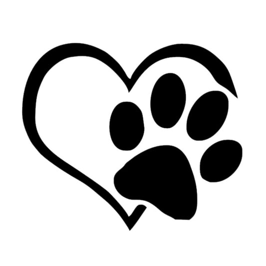20 PCS Car Sticker Reflective Love Footprints Car Sticker Dog Footprints, Love Footprints