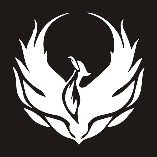 4 PCS Car Personality Decals Electric Car Stickers Decoration Fire Phoenix Totem, Fire Phoenix