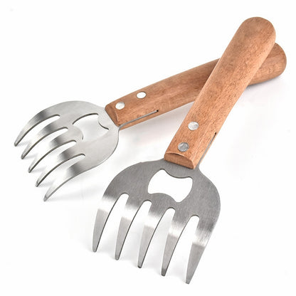 2 PCS  Bear Claw Meat Divider Barbecue Tool Multifunctional Meat Shredder, Primary Colors, Red