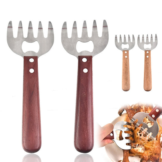 2 PCS  Bear Claw Meat Divider Barbecue Tool Multifunctional Meat Shredder, Primary Colors, Red