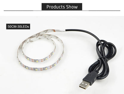 USB Power SMD 2835 Epoxy LED Strip Light Christmas Desk Decor Lamp for TV Background Lighting