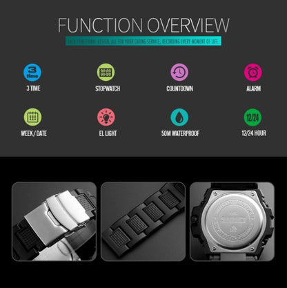 SKMEI 1452 Outdoor Sports Electronic Watch Multifunctional Waterproof Watch