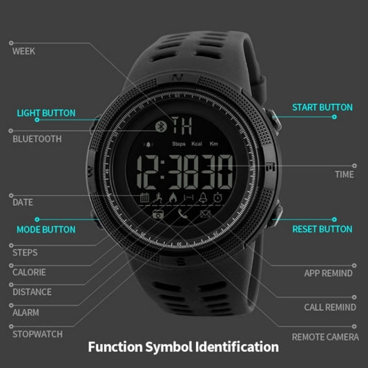 SKMEI 1250 Men Outdoor Waterproof Sports Digital Watch Multi-Function Watch