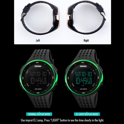 SKMEI 1219 Men Multi-Function Electronic Watch Outdoor Sports Watch