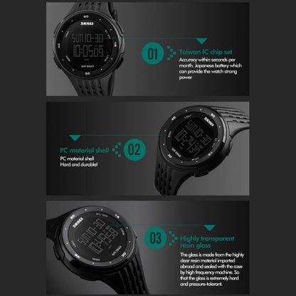 SKMEI 1219 Men Multi-Function Electronic Watch Outdoor Sports Watch