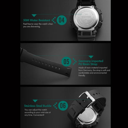 SKMEI 1243 Men Sports Watch Outdoor Waterproof Digital Watch