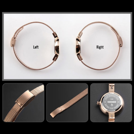 SKMEI 1390 Ladies Business Casual Watch Steel Band Lightweight Quartz Watch