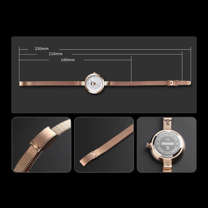 SKMEI 1390 Ladies Business Casual Watch Steel Band Lightweight Quartz Watch