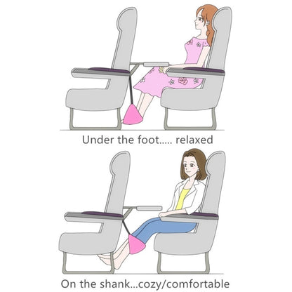 Portable Mini Foot Rest Hammock for Office Home Chair, Black