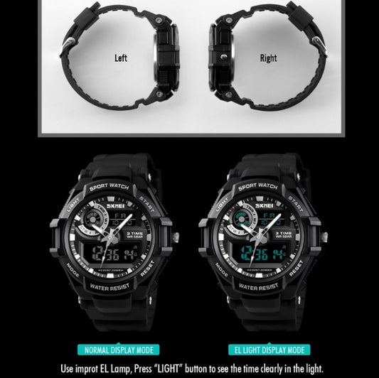 SKMEI 1357 Mens Multifunctional Sports Digital Watch Student Waterproof Watch