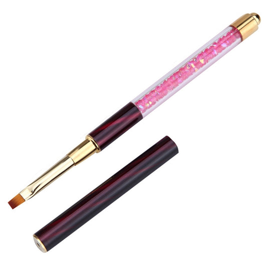 Cat Eye Pen Barrel Painted Pen With Diamond Light Therapy Nail Tool Light Therapy Pen, 1# Red Stripes (Flat Head), 2# Purple Stripes (Gradient), 3# White Stripes (Round Head), 4# Dark Blue Stripes (Oblique Head), 5# Dark Green Stripes (Short Cable)����...