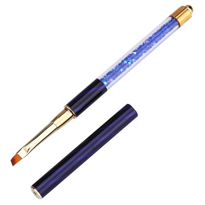 Cat Eye Pen Barrel Painted Pen With Diamond Light Therapy Nail Tool Light Therapy Pen, 1# Red Stripes (Flat Head), 2# Purple Stripes (Gradient), 3# White Stripes (Round Head), 4# Dark Blue Stripes (Oblique Head), 5# Dark Green Stripes (Short Cable)����...
