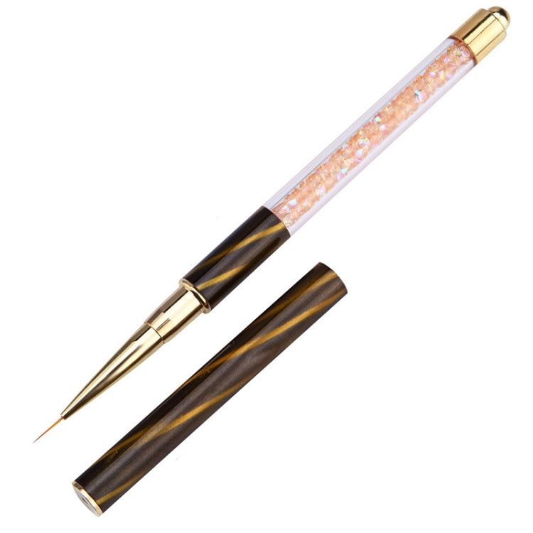 Cat Eye Pen Barrel Painted Pen With Diamond Light Therapy Nail Tool Light Therapy Pen, 1# Red Stripes (Flat Head), 2# Purple Stripes (Gradient), 3# White Stripes (Round Head), 4# Dark Blue Stripes (Oblique Head), 5# Dark Green Stripes (Short Cable)����...