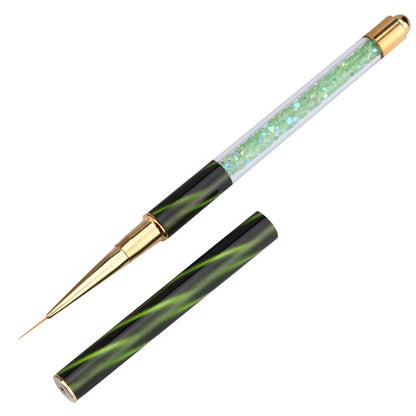 Cat Eye Pen Barrel Painted Pen With Diamond Light Therapy Nail Tool Light Therapy Pen, 1# Red Stripes (Flat Head), 2# Purple Stripes (Gradient), 3# White Stripes (Round Head), 4# Dark Blue Stripes (Oblique Head), 5# Dark Green Stripes (Short Cable)����...