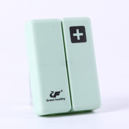 Folding Portable Sealed and Dispensing Small Pill Box, Blue, White, Green, Pink