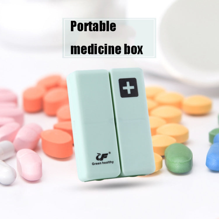 Folding Portable Sealed and Dispensing Small Pill Box, Blue, White, Green, Pink