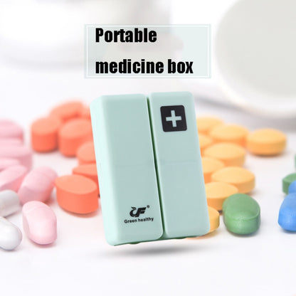 Folding Portable Sealed and Dispensing Small Pill Box, Blue, White, Green, Pink