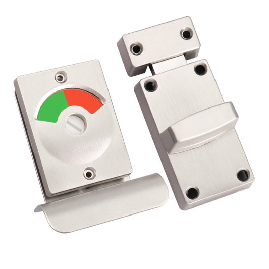 Toilet Red & Green Display Door Lock Public Toilet Stainless Steel Bolt Lock, Indicating lock With Handle