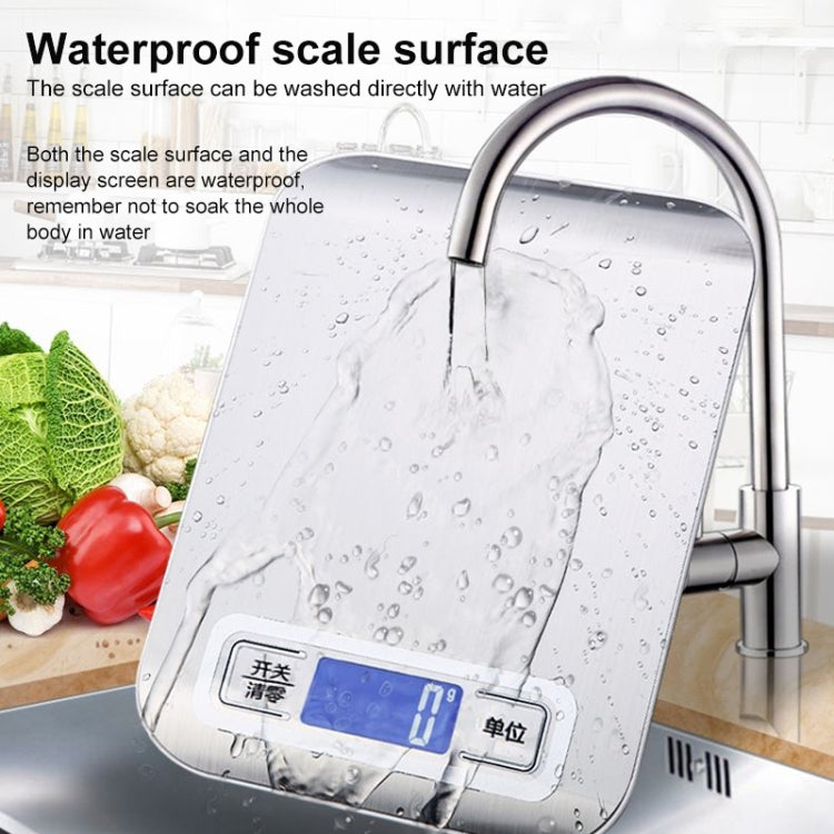 Stainless Steel Small Food Electronic Scale Kitchen Portable Baking Electronic Scale, 5kg/1g (Battery Model White), 5kg/1g (Battery Model Black), 10kg/1g (Battery Model White), 5kg/1g (Rechargeable White), 10kg/1g (Rechargeable White)������������������...