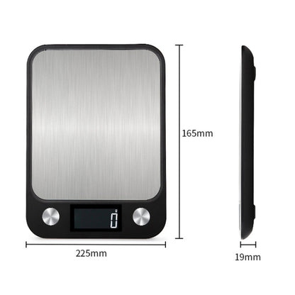 Small Kitchen Food Scale Stainless Steel Electronic Kitchen Scale, 5kg/1g (Black), 10kg/1g (Black), 5kg/1g (White), 10kg/1g (White)