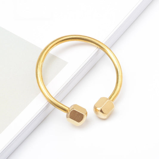 2 PCS Vintage Brass Keychain Key Ring Car Key Storage Accessories Key Hanging Buckle, Brass Color