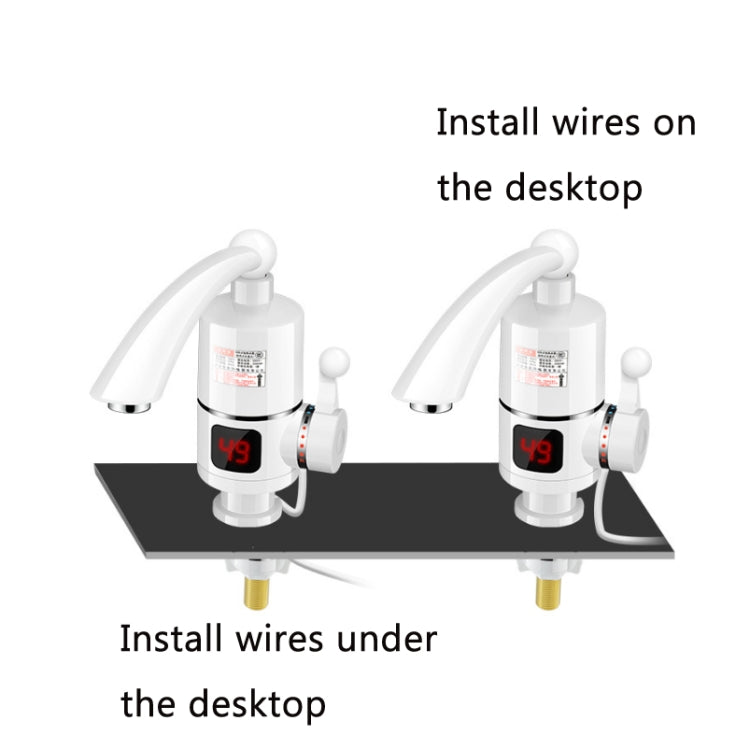 Digital Display Electric Heating Faucet Instant Hot Water Heater EU Plug, Digital Display Horizontal Tube, Digital Display Elbow, Digital Horizontal Tube With Leakage Protection, Digital Elbow With Leakage Protection, Lamp Display Elbow����������������...