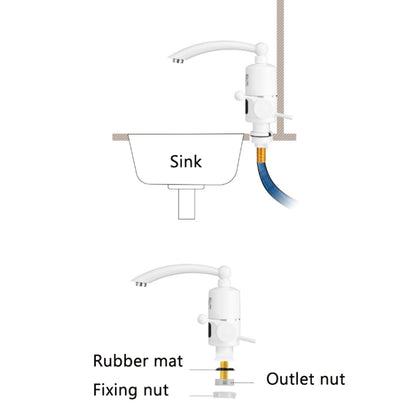 Digital Display Electric Heating Faucet Instant Hot Water Heater EU Plug, Digital Display Horizontal Tube, Digital Display Elbow, Digital Horizontal Tube With Leakage Protection, Digital Elbow With Leakage Protection, Lamp Display Elbow����������������...