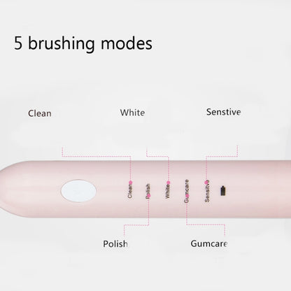 DELIPU Electric Toothbrush Rechargeable Sonic 5-Speed Adjustment Children Adult Household Waterproof Soft Hair Whitening Toothbrush, USB Charging Cable  (Blue), USB Charging Cable (White), USB Charging Stand (Blue), USB Charging Stand(Pink)������������...