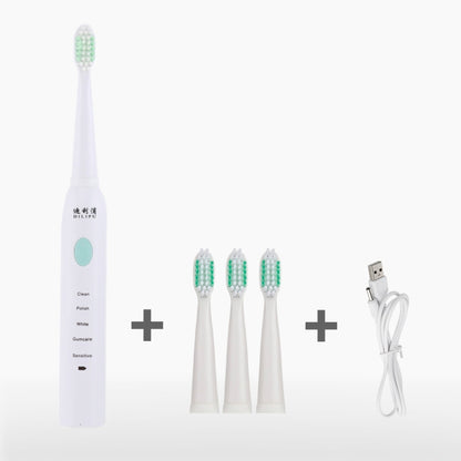 DELIPU Electric Toothbrush Rechargeable Sonic 5-Speed Adjustment Children Adult Household Waterproof Soft Hair Whitening Toothbrush, USB Charging Cable  (Blue), USB Charging Cable (White), USB Charging Stand (Blue), USB Charging Stand(Pink)������������...