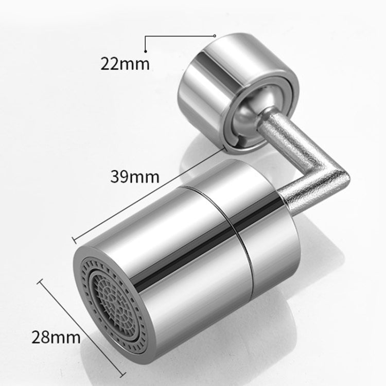 720-Degree Universal Rotating Faucet Anti-Splash Spout Filter Dual-Function Faucet, Two Sections