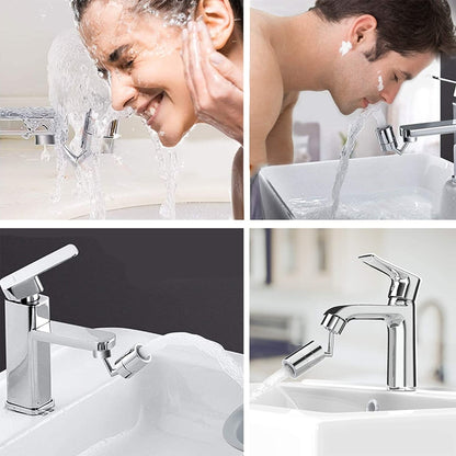 720-Degree Universal Rotating Faucet Anti-Splash Spout Filter Dual-Function Faucet, Two Sections