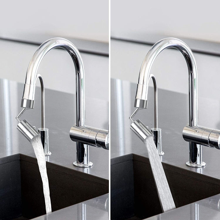720-Degree Universal Rotating Faucet Anti-Splash Spout Filter Dual-Function Faucet, Two Sections